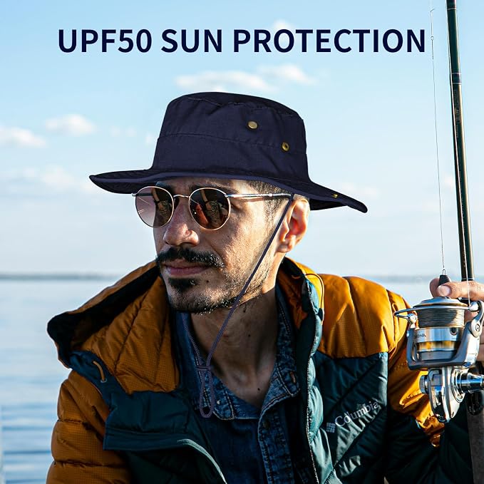 Sun Hats for Men Women Boonie Hat Foldable Fishing Hat UPF 50+ Bucket Hat for - Image 5