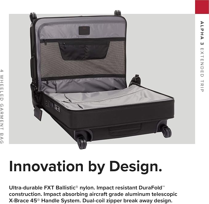 TUMI - Alpha Extended Trip 4 Wheeled Garment Bag - 4-Wheeled Clothing Bag - Image 3