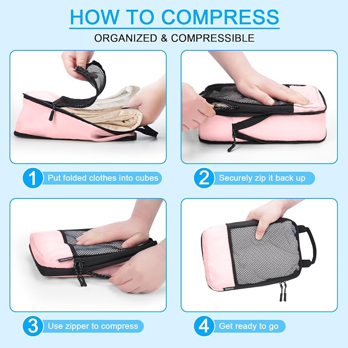 4 PCS Set Compression Packing Cubes - Image 3