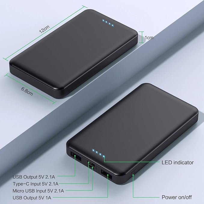 Portable Charger Power Bank 10000mAh, Ultra Slim Portable Phone Charger - Image 7