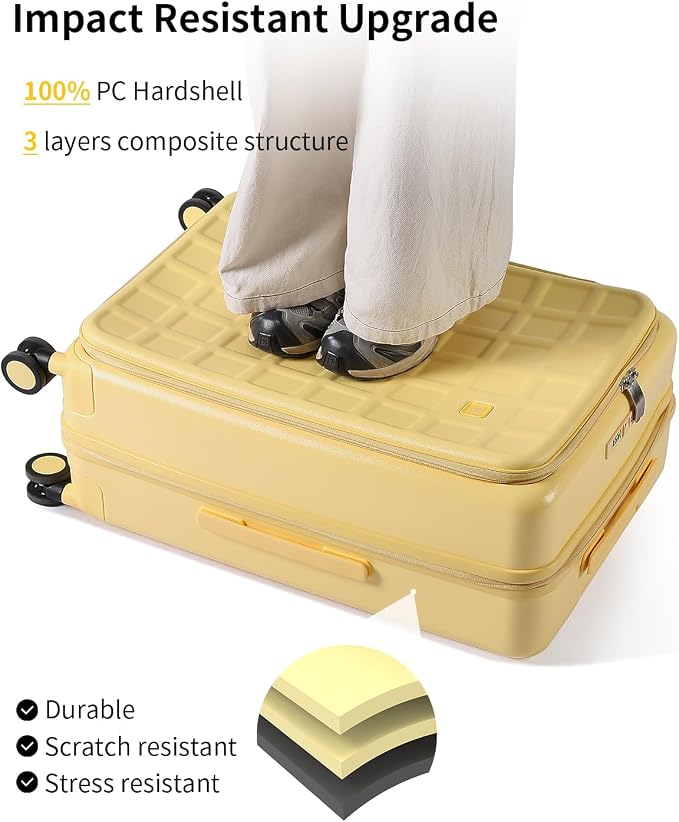 aji Expandable Top Opening 24 Inch Checked Luggage - Image 6