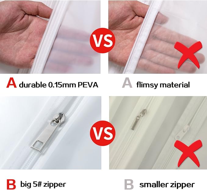 Clear Garment Bags Hanging Clothes Bags - Image 8