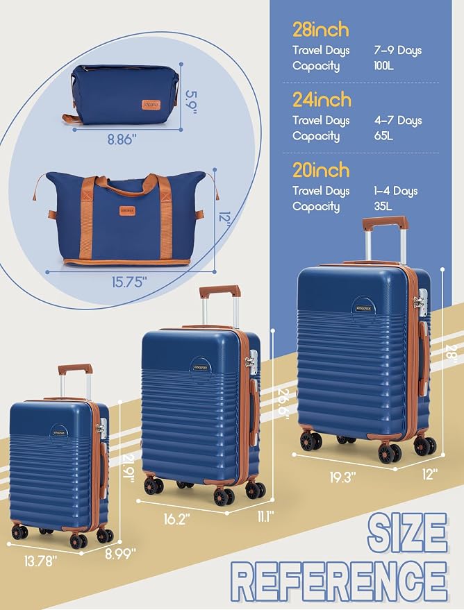Luggage Sets 5 Piece, Suitcases - Image 6