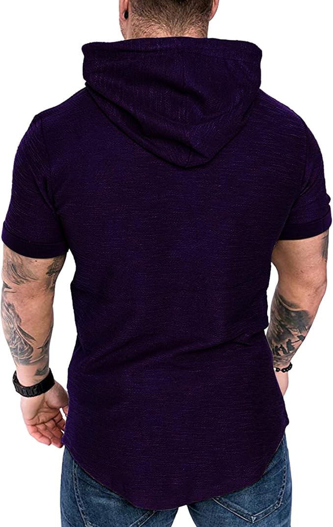 Lexiart Mens Fashion Athletic Hoodies Sport Sweatshirt Solid Color Fleece - Image 2