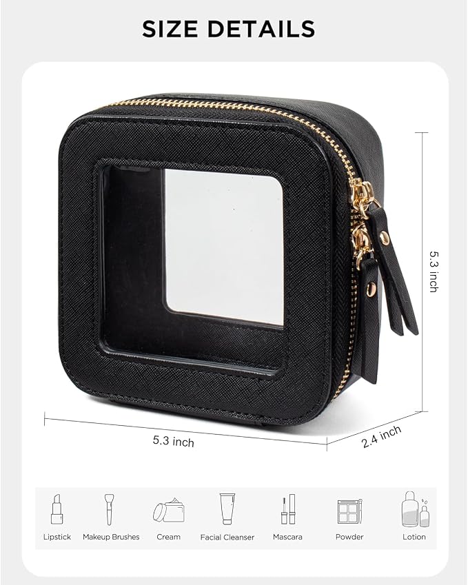 LETGO Clear Makeup Bags Small, Small Makeup Bag - Image 2