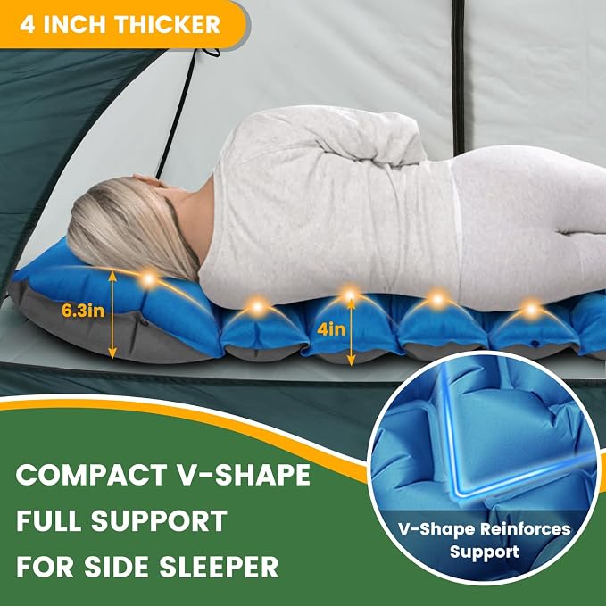Inflatable Camping Mat, Ultra-Lightweight Sleeping Pad - Image 2