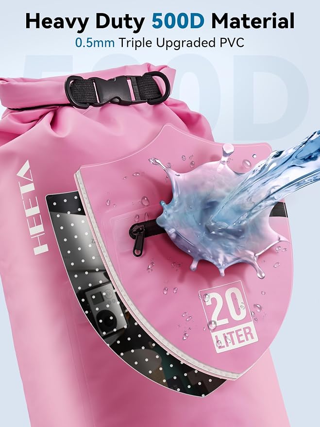 HEETA Waterproof Dry Bag with Front Zippered Pocket - Image 4