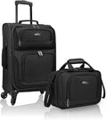U.S. Traveler Lightweight Rolling 20" Carry On Luggage Softside Suitcase by USTraveler