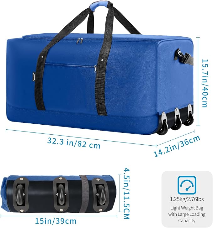 Finnhomy 120L Foldable Rolling Duffel Bag - Image 2