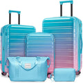 LARVENDER Luggage Sets 5 Piece Hardside Expandable Suitcase by LARVENDER