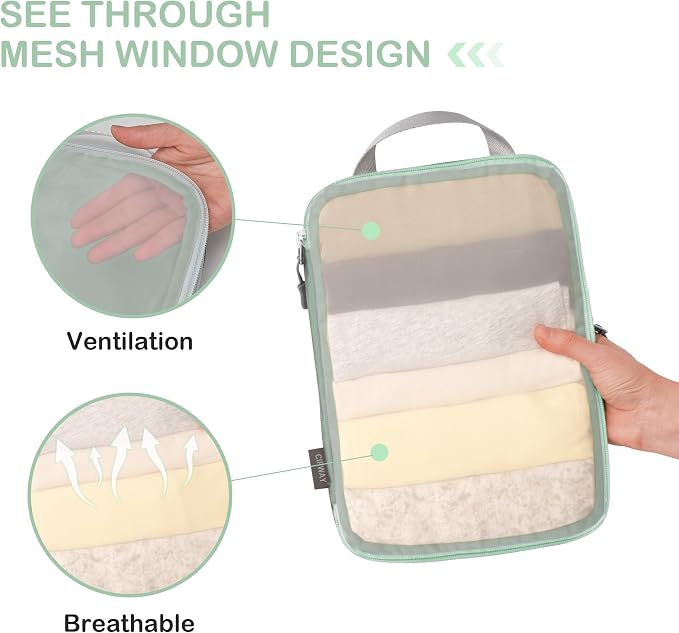 Cipway Mesh Compression Packing Cubes, Ultralight See Through Luggage Organizer - Image 2