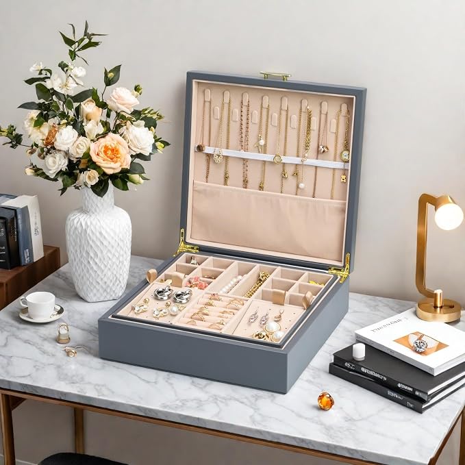 2-layer jewelry box，Jewelry Organizer - Image 6