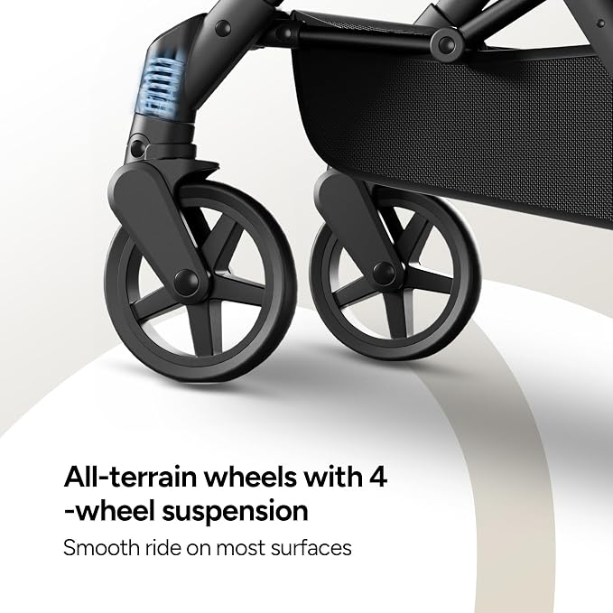Mompush Lithe V2 Lightweight Travel Stroller, Compact Foldable Baby Stroller - Image 8