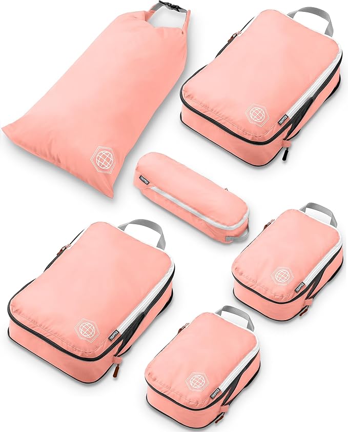 Compression Packing Cubes Set for Travel by TRIPPEDTravelGear