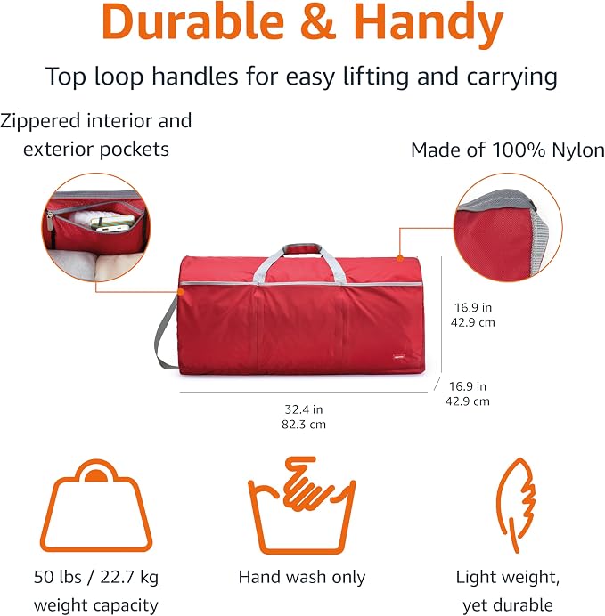 Amazon Basics 32" Extra Large Foldable Duffle Bag - Image 2