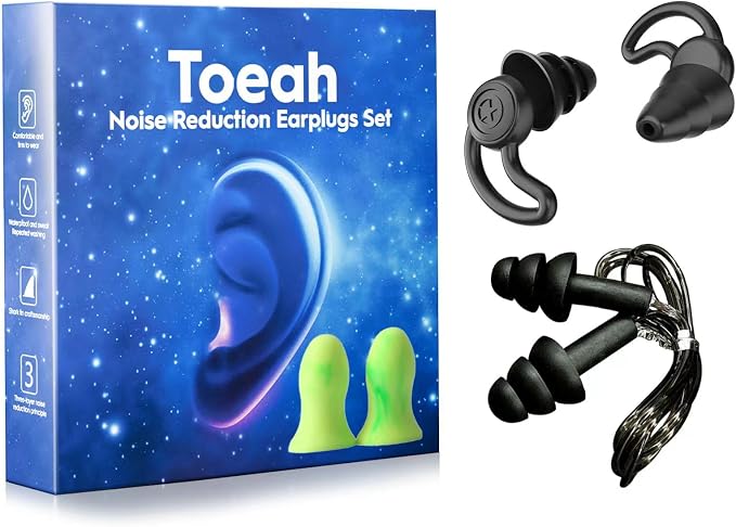 3 in 1 Ear Plugs for Noise Reduction, Ear Plugs for Sleeping Noise Cancelling by Giveyouawarmhomeandlife