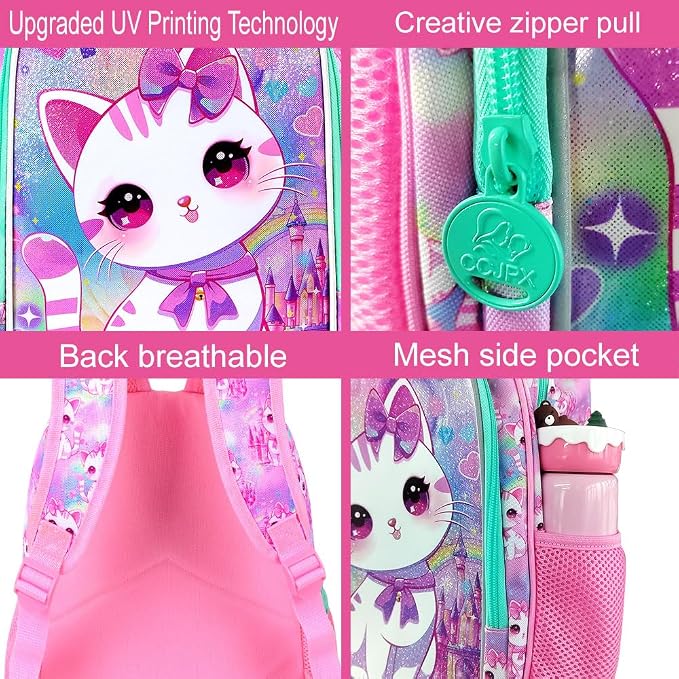 CCJPX Toddler Backpack for Boys Girls, Dinosaur Unicorn Cat Preschool Bookbag - Image 6