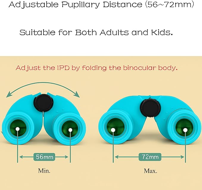 12x25 Compact Binoculars for Adults & Kids, High Powered Lightweight Waterproof - Image 3