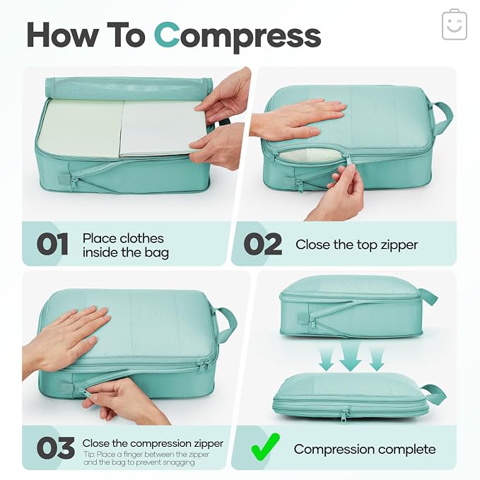 Veken 11 Set Compression Packing Cubes - Image 3