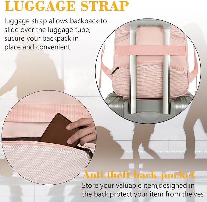 MATEIN 15.6 inch Laptop Backpack, Cute Slim Computer Travel Backpack - Image 4