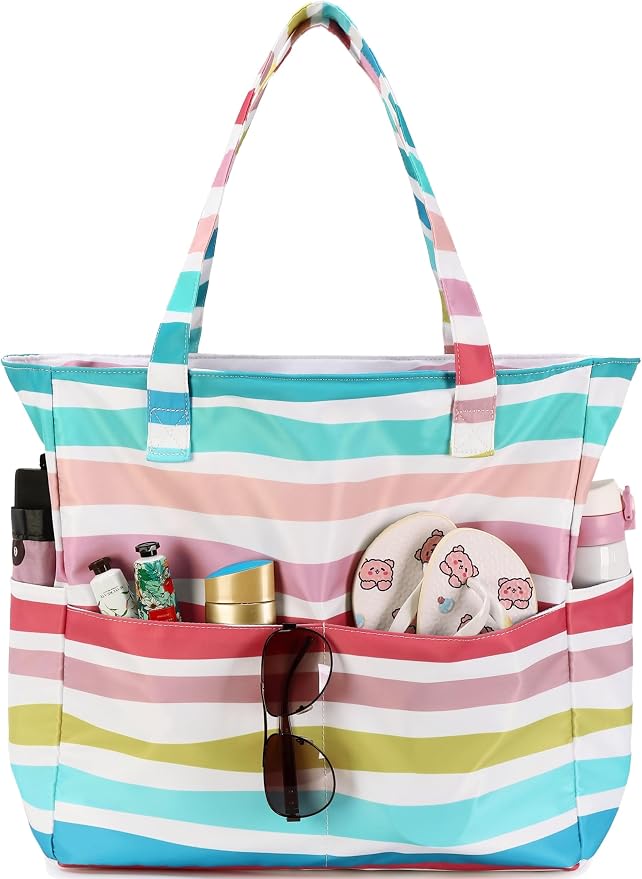 LEDAOU Beach Bag Waterproof Sandproof Women Tote Bag Pool Bag by LEDAOU