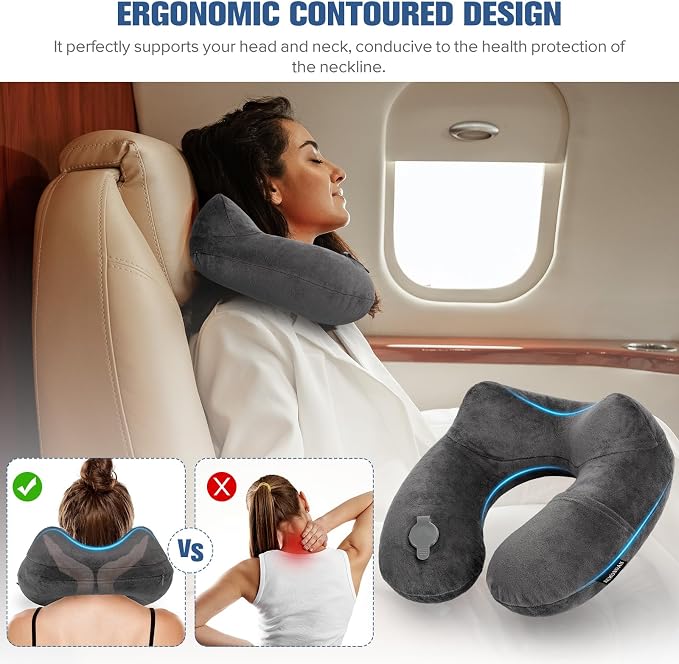 Rewondah Inflatable Travel Pillow - Image 2