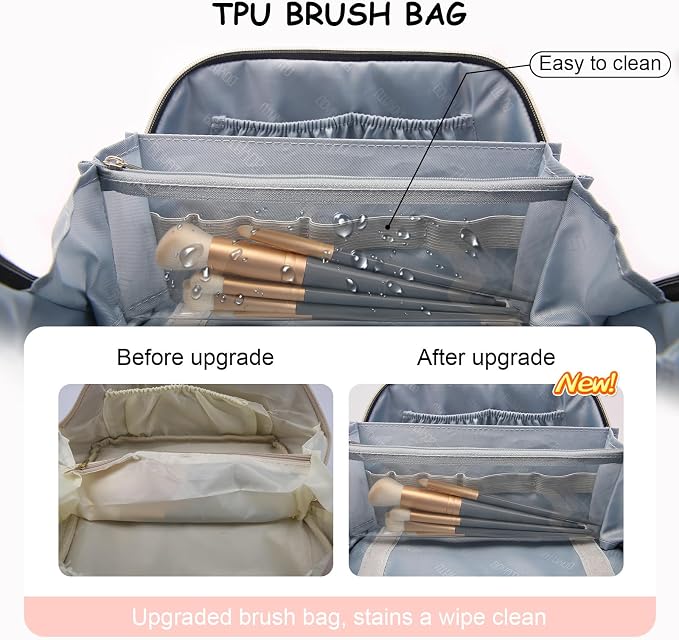 Travel Makeup Bag Organizer Cosmetic Bag: 3 Pcs Set Make up Bags - Image 5