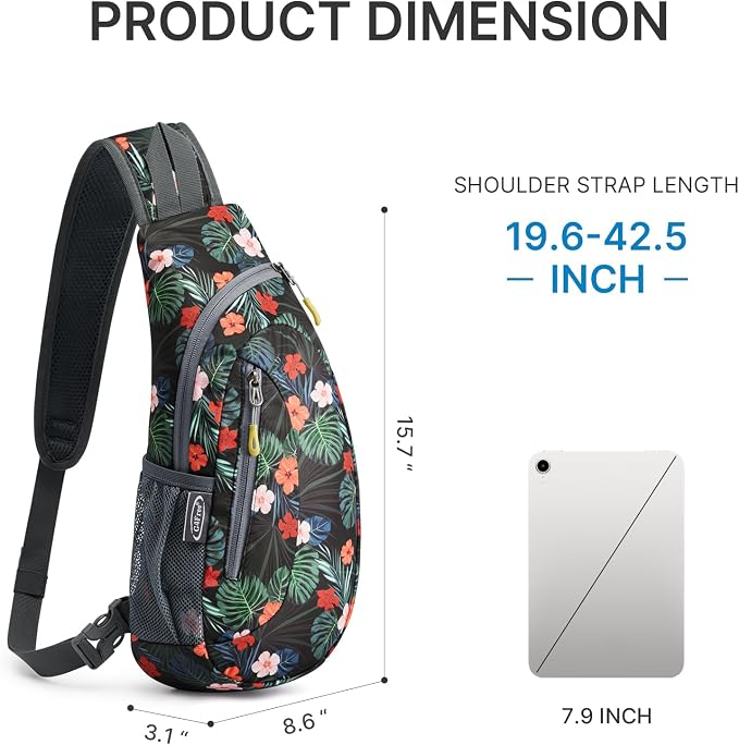 G4Free Sling Bag for Men Women, Small Crossbody Backpack Lightweight Chest - Image 4