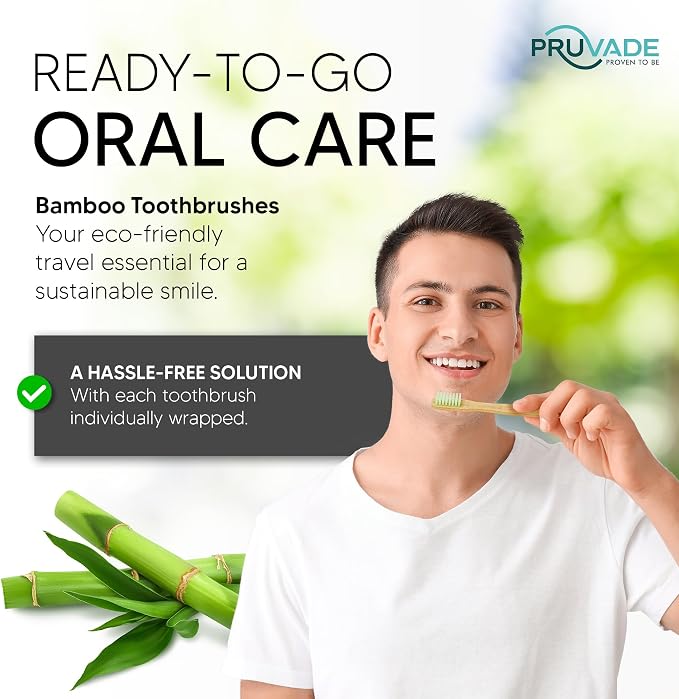 12 Pack Disposable Bamboo Toothbrushes - Image 4