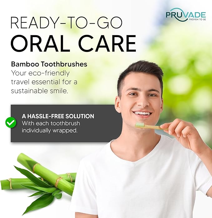 144 Pack Disposable Bamboo Toothbrushes - Image 4
