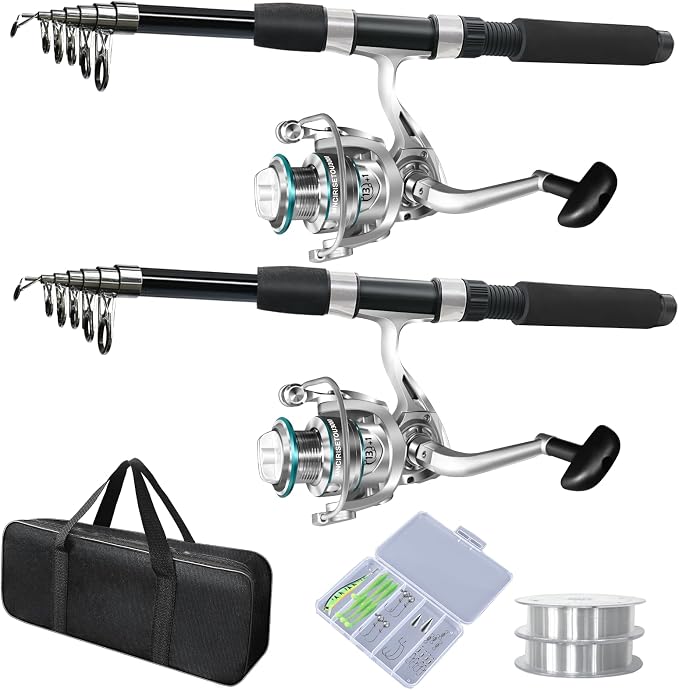 2PACK Fishing Pole Combo, Fishing Rod Combos by Unknown