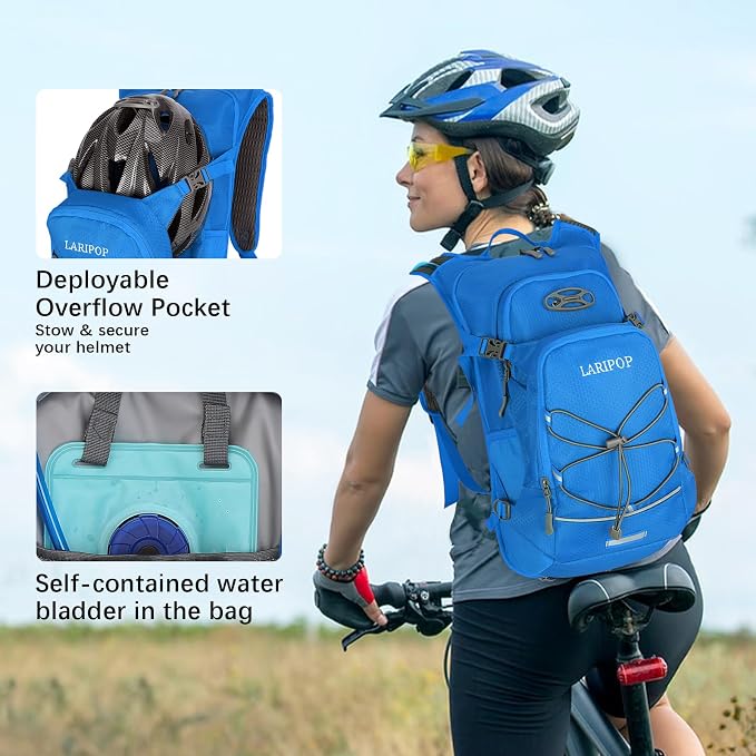 LARIPOP Hydration Backpack, 18L Hiking Backpack - Image 7