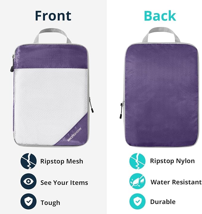 Compression Packing Cubes 6 Set, Compressible Space-Saving Packing Cubes - Image 5