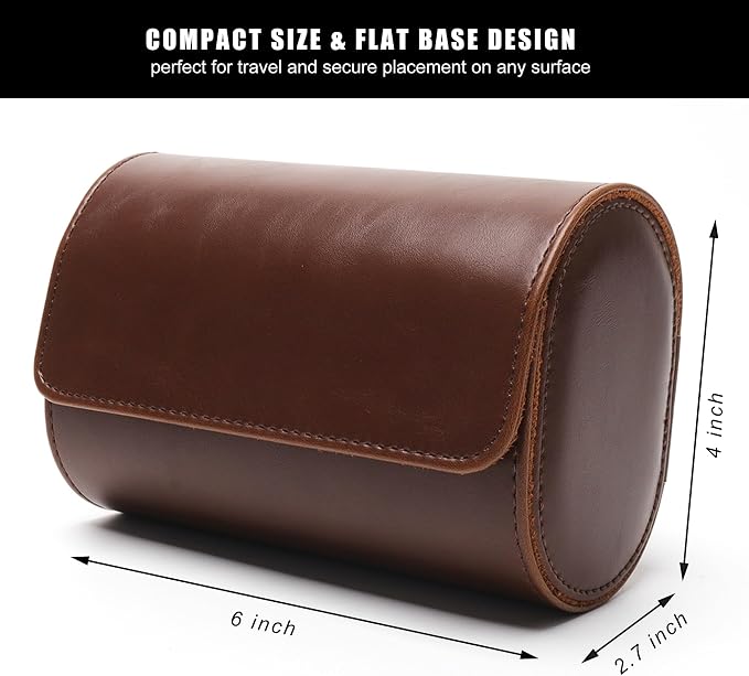 Longjet Watch Roll Travel Case for Men Portable Watches Organizer Box - Image 3