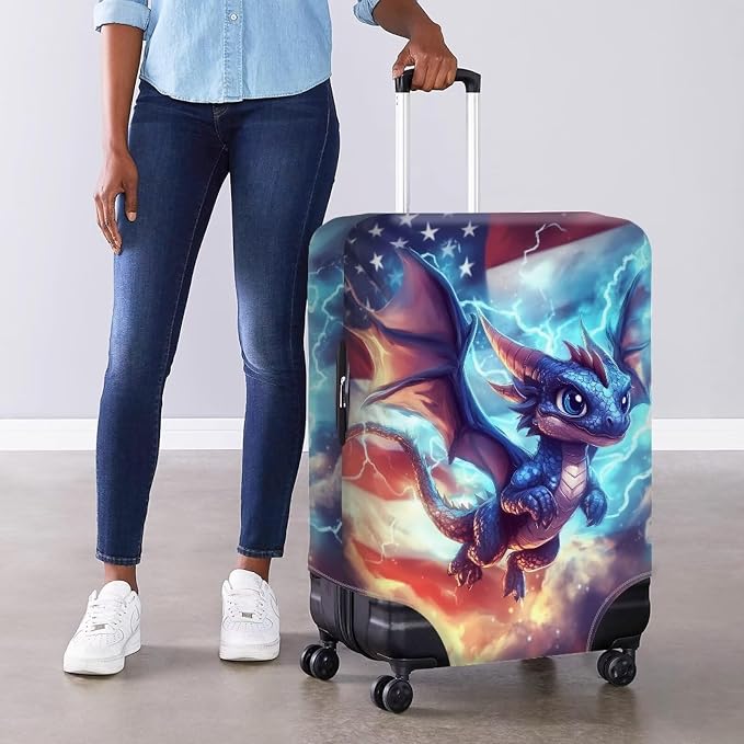 Dragon Suitcase Cover for Luggage Stretchable Washable Spandex Travel Luggage - Image 4