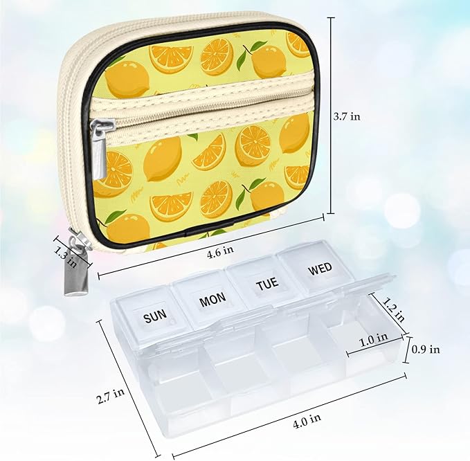 Serfeymi Weekly Travel Pill Organizer Pill Case - Image 2