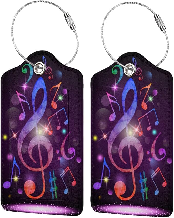 Set of 2 Music Note Luggage Tags by SNAPMADE