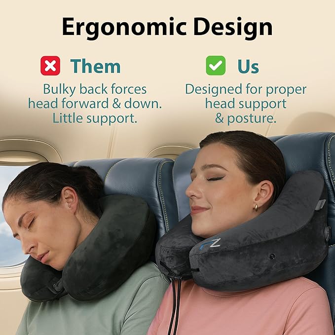 Air Inflatable Neck Pillow for Traveling on Plane - Image 4