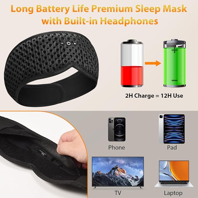 Bluetooth Sleep Mask HF016 Sleep Headphones - Image 5