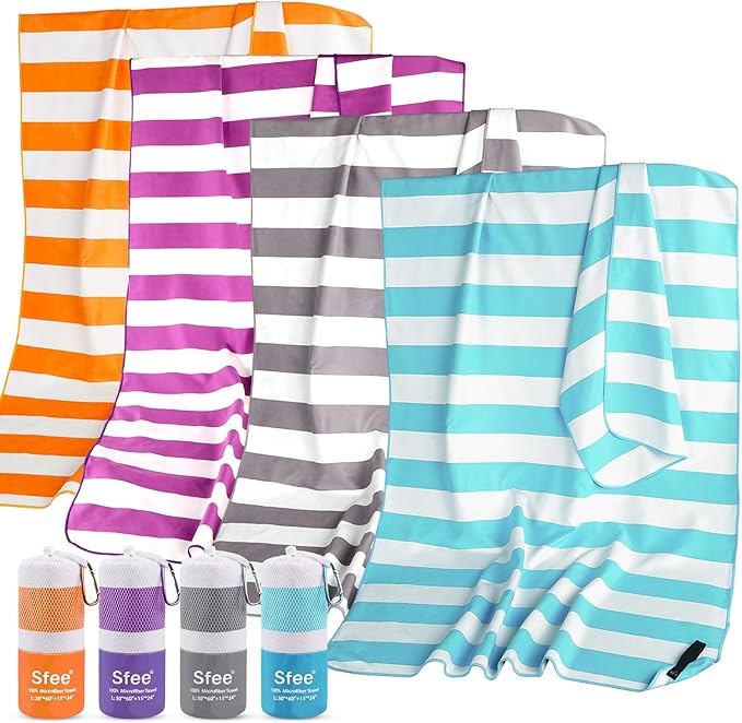 Sfee 2 in 1 Microfiber Beach Towel, Quick Dry Towel Camping Towel Travel Towel by Sfee