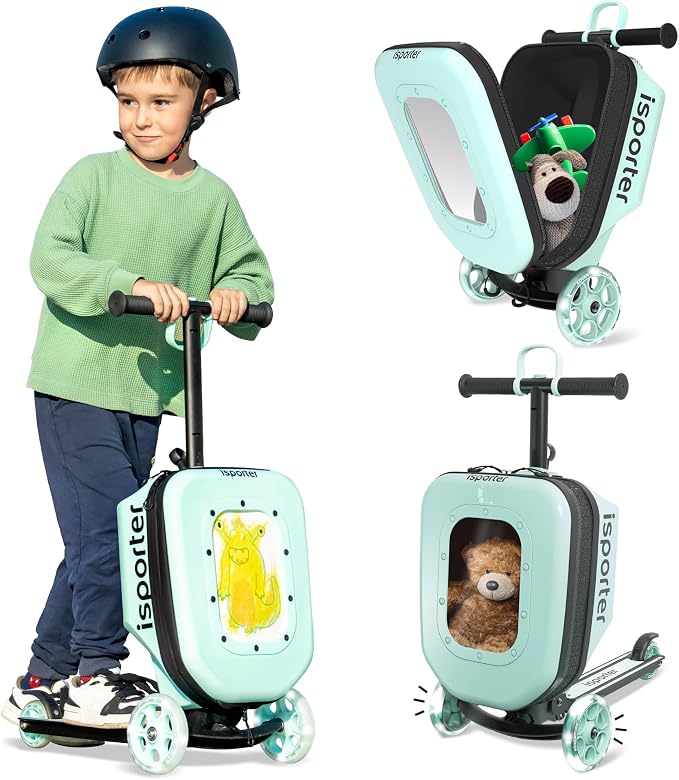 iSporter Luggage Scooter for Kids Ages 2-5 | Ride-On Suitcase Scooters for Boys by AERO