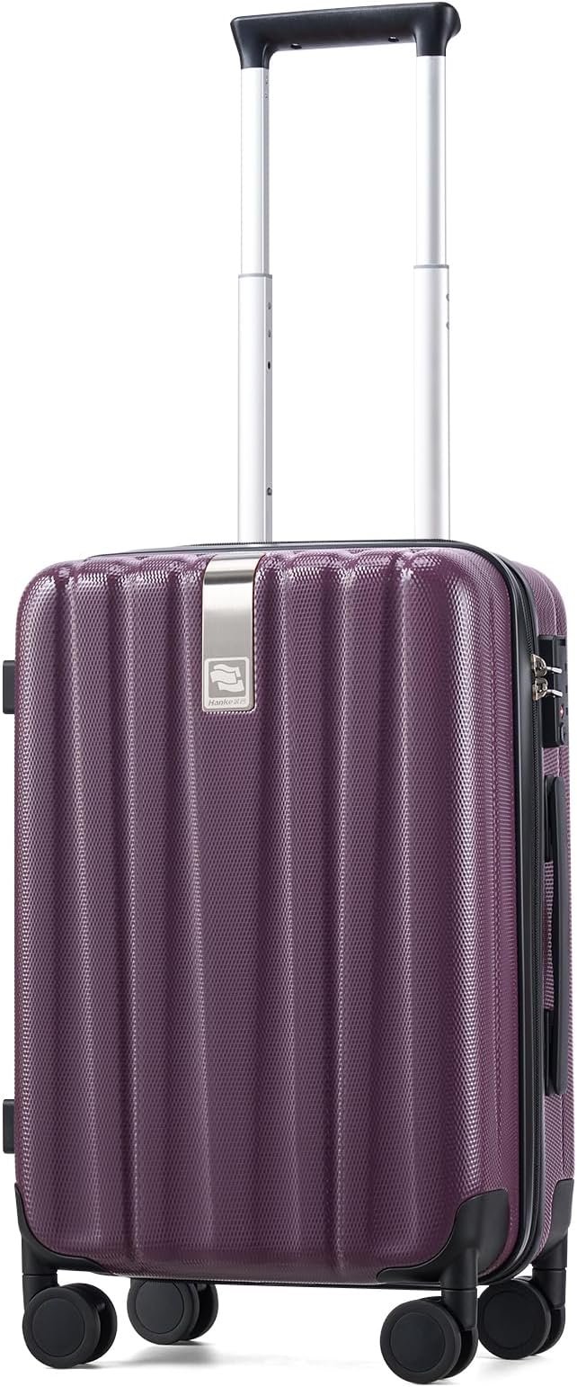 Hanke 20 Inch Carry On Luggage 22x14x9 Airline Approved Lightweight PC Hard by Hanke