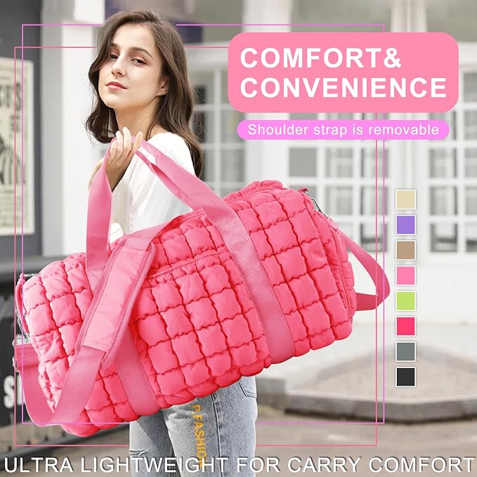 Quilted Travel Duffle Bag Gym Bag - Image 8