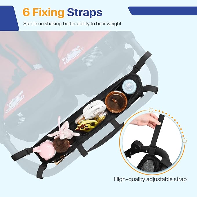 ZZM Double Stroller Organizer for Bob Duallie and Baby Jogger City Mini GT2 - Image 4
