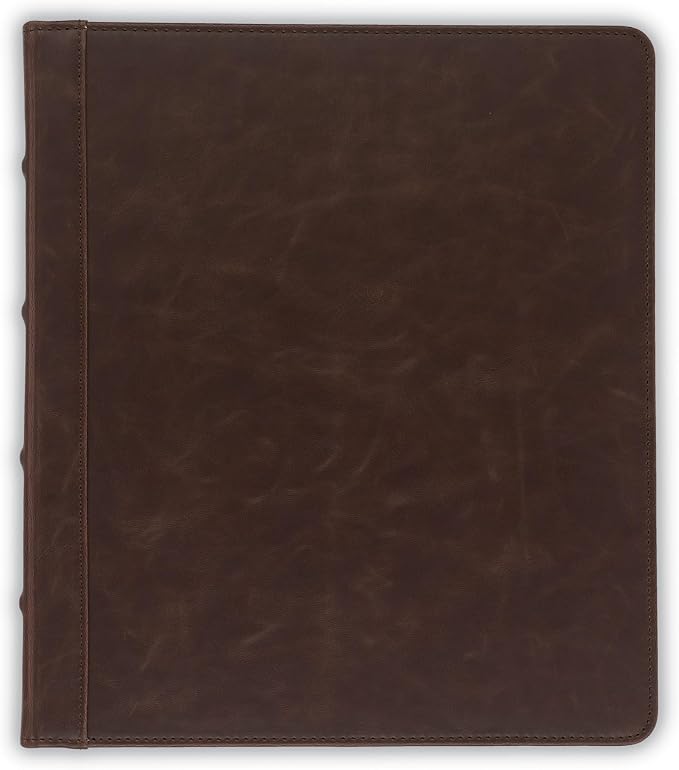 Samsill Vintage Leather Binder, 0.5 Inch Round Ring, Letter Size 8.5x11 - Image 4