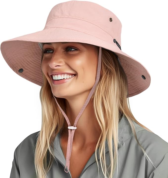 FURTALK Sun Hats for Women Ponytail UPF 50+ Beach Summer Hat Wide Brim Packable - Image 8