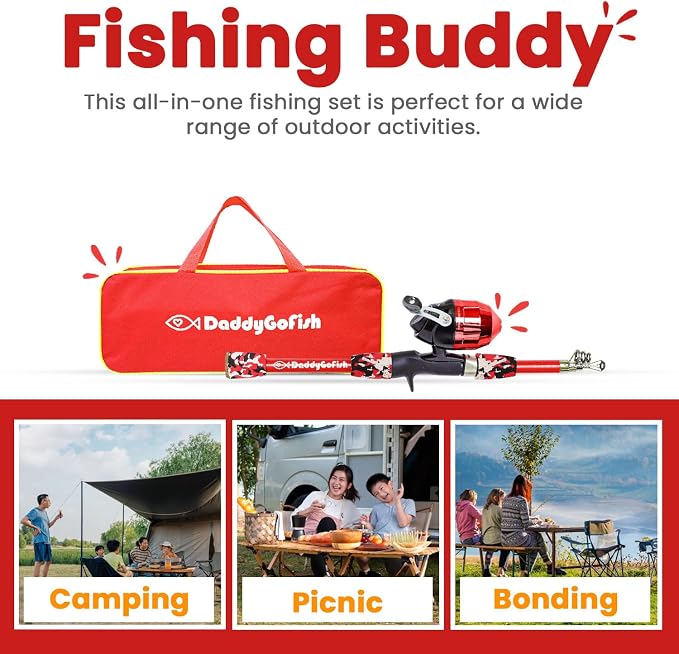 DaddyGoFish Kids Fishing Pole - Image 6