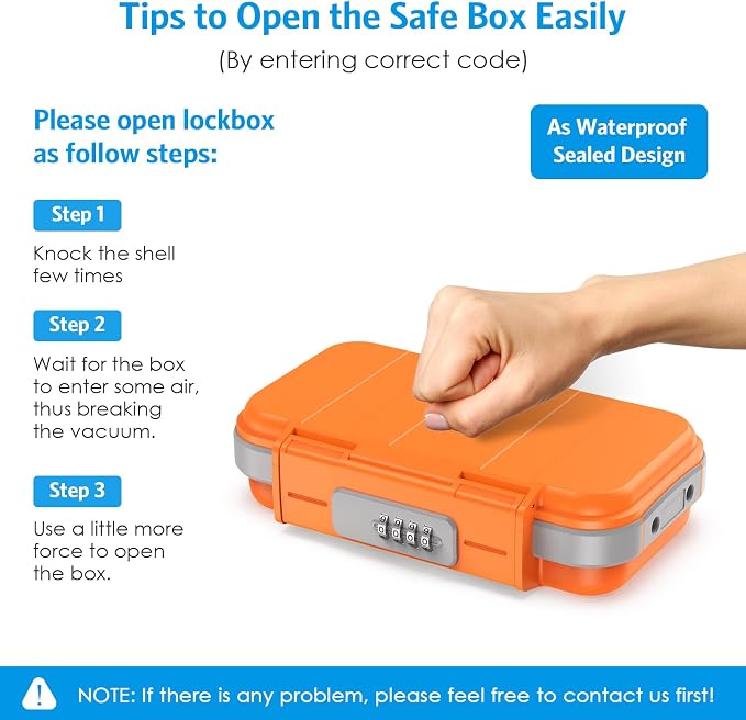 AMIR Portable Combination Lock Box, Security Case Lock Box - Image 6