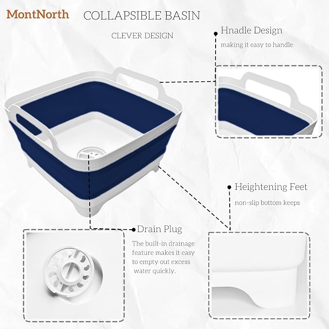 Collapsible Wash Basin 9L, Foldable Dish Tub - Image 4