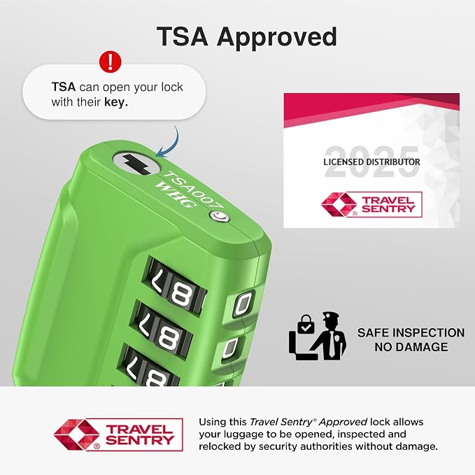 Puroma 2 Pack TSA Approved Luggage Locks, 4 Digit Combination Travel Locks - Image 2